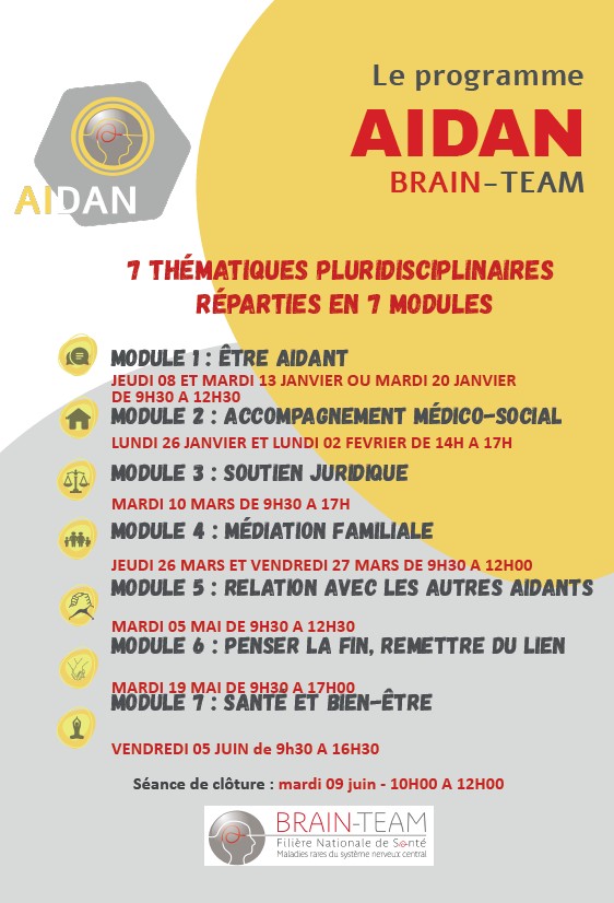 Inscriptions ouvertes ! programme AIDAN Brain -Team